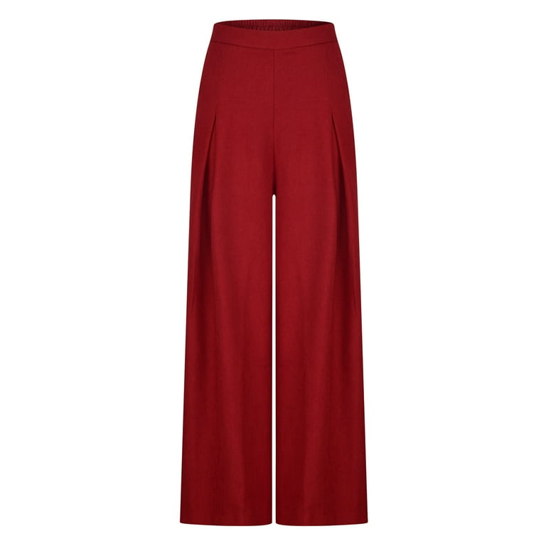 Dress Pants for Women High Waisted Flowy Wide Leg Pants Pleated Business  Casual Suit Pants Baggy Palazzo Slacks Pants - Walmart.com