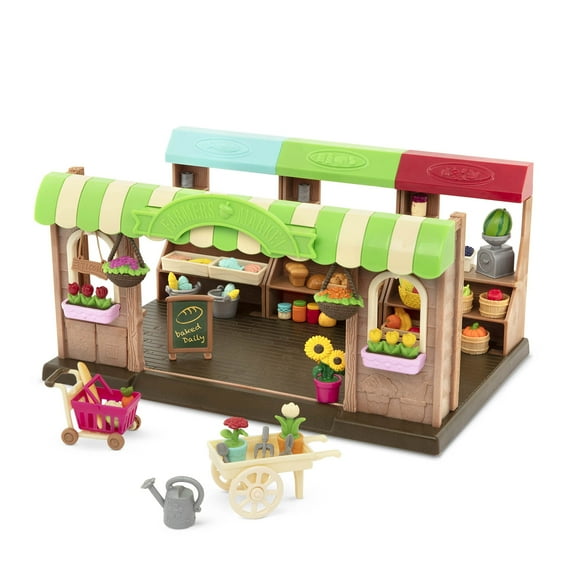 Li�l Woodzeez � Toy Store � Toy Furniture and Accessories � Playset for Kids � Figurine Playset � 3 Years   � Hoppin' Farmers Market