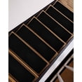 thumbnail image 3 of Black Stair Treads Non Slip Runners Rugs, 4 Pcs Carpet for Stairs with Adhesive, Solid Color Farmhouse Black Stair Mats Pads Indoor Stair Treads for Wooden Steps 8"x30", 3 of 7
