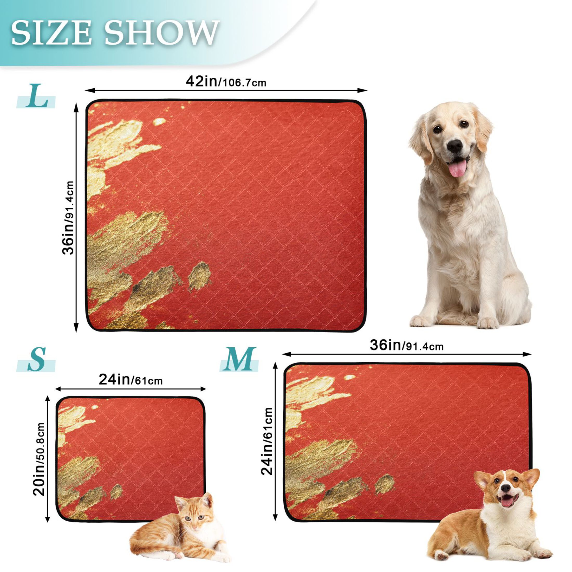 IAUYY Washable Pee Pads for Dogs Smallx3 Absorbent and Leak-Proof Non-Slip Reusable Puppy Pee Pads for Dogs Applicable to Playpen Potty Crate Surface Of The Metal Plate