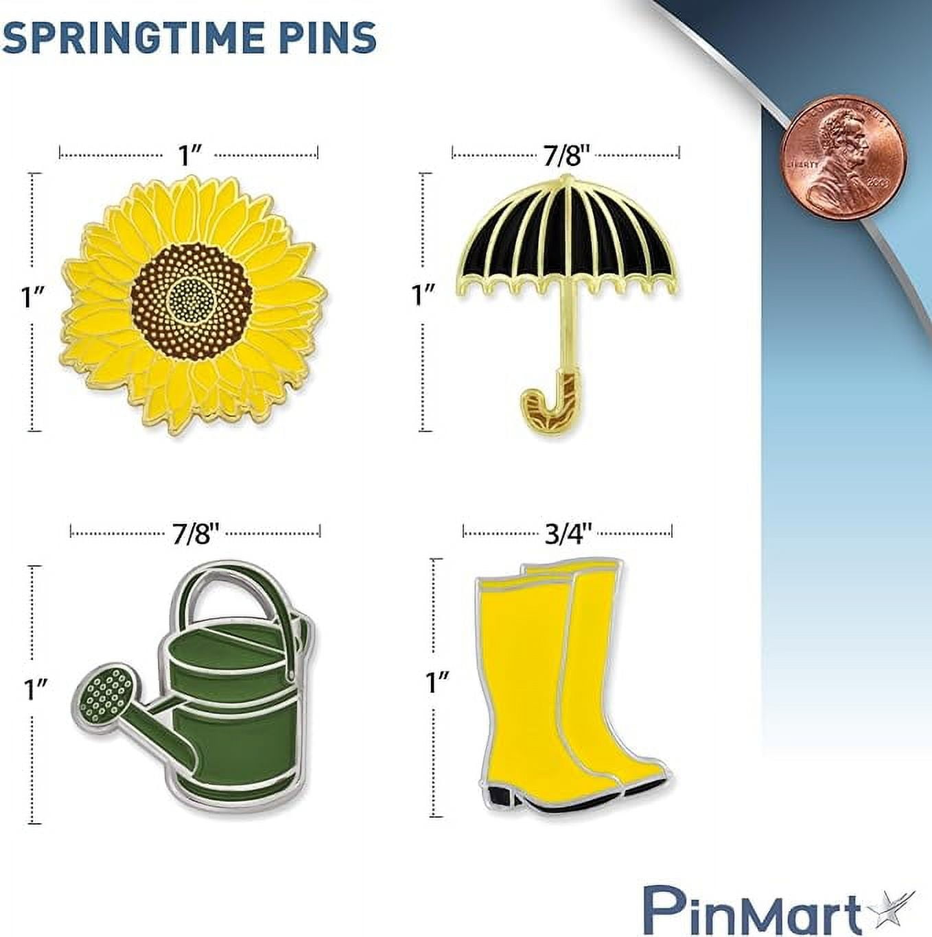 PinMart Springtime Enamel Lapel Pin - Yellow Rubber Rain Boots Brooch ...