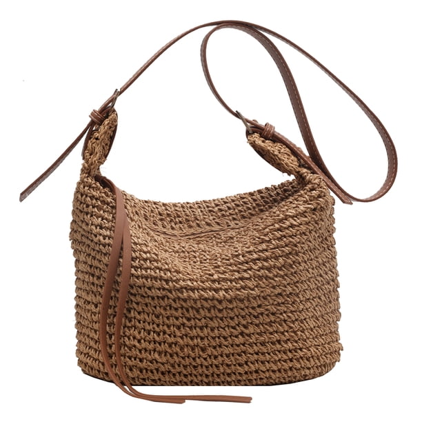 Bolsos tejidos a mano hechos a mano bolso cruzado correa de moda bolso femenino ajustable