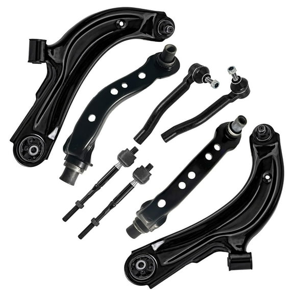 Detroit Axle - Front Upper & Lower Control Arms w/Ball Joints   Inner & Outer Tie Rod Ends Replacement for Nissan NV200 Sentra - 8pc Set