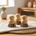 thumbnail image 1 of 3 Paquete de Cepillos para Lavar Platos con Mango de Bambú y Fibra de Sisal, Herramientas de Limpieza de Cocina de Fibra Natural No Rayables para Ollas, Sartenes y Platos, 1 of 8