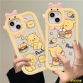 thumbnail image 2 of Estuche Con Lente 3D Bowknot Little Monster Redmi A1 + 10C 10A A1 9T 10 9C 9 9A POCO M3 X3 Pro NFC Note 11s 10s 11 + 9 8 10 Mi 11 Lite Cartoon Cute Bear Winnie the Pooh Funda Blanda, 2 of 3
