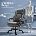 thumbnail image 4 of PUKAMI Heavy Duty Big and Tall Office Chair 500lbs,High Back PU Leather Executive Desk Chair, 4 of 7