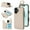 White, variant on Allytechgroup iPhone 16 Wallet Case, RFID Blocking Zipper Pocket Ring Holder Kickstand Bumper Shockproof Portable Durable Phone Case for Apple iPhone 16, Rosegold