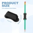 thumbnail image 2 of Uxcell 6 Pcs Adhesive Pencil Holders for Desk, Universal Pencil Clip Silicone Pen Holder Office Desk Pen Organizer for Wall Clipboard Teacher Supplies, Black, 2 of 6