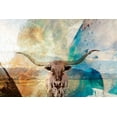 thumbnail image 2 of Jasper, Sisa 14x11 Gold Ornate Wood Framed with Double Matting Museum Art Print Titled - Longhorn, 2 of 4