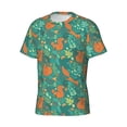 thumbnail image 5 of Qekee Fall Forest Squirrel Classic Fit T-Shirt Men's Shirt Men's Tight Short Sleeves for Exercise, Running, Mountaineering - Fall Forest Squirrel, 5 of 9