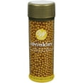 thumbnail image 3 of (2 pack) Wilton Gold Sprinkles Metallic Sugar Pearls 4.8 oz. Bottle, 3 of 10