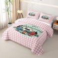 thumbnail image 3 of Erosebridal Camping Camper Bed Spread Queen For Travel Trailers Bed Spread Queen,Classic Geometric Checkered Queen Coverlet Set For Girls Kids,3 Pieces, 3 of 7