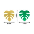 thumbnail image 3 of Efavormart 15G Bag | Metallic Green And Gold Tropical Palm Leaf Table Confetti, Shiny Monstera Leaves Party Scatters, 3 of 11