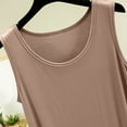 thumbnail image 4 of ITSAME Women's Tank Tops, Sleeveless Crew Neck Comfy Breathable Summer Solid Casual Basic T-Shirt Khaki L, 4 of 7