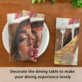 thumbnail image 6 of Napkin Satin Napkin 20*20Inchx6 Kitchen Towel Dinner Plate Towel Decorative Towel Napkin Tea Towel Suitable For Kitchen Table A Summer Beauty, 6 of 8