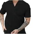 thumbnail image 4 of Short Sleeve Mens Button Down Mens Summer Dress Shirts Linen Short Sleeve Shirts for Men Mens Short Sleeve Henley Hosting Savings, 4 of 6