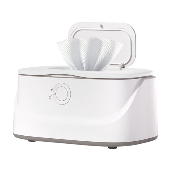 Homelife Wipes Warmer with Stainless Steel Top Heating 3 Adjustable Levels Indicator Light Constant Temperature Baby Wet Wipes Dispenser for Large Wipes Holds 80 Wipes Baby Care Essential