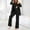 Black, variant on Womens Fashion New New Fall and Winter Solid Color Casual Warm Tank Andcardigan and Pants 3PC Home Three Piece Set Suit Trendsetting Women's Apparel