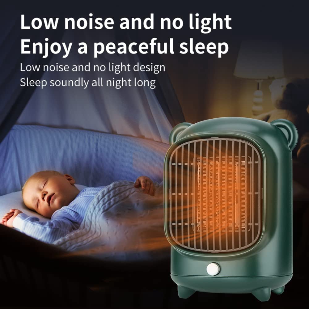 Space Heater Fan Heater, 500W Mini Eco Electric Ceramic Heater