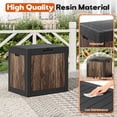 thumbnail image 4 of Bifanuo 31 Gallon Resin Outdoor Deck Box, Waterproof UV Resistant Storage Box for Garden Patio Pool, Dark Wood Grain, 4 of 7