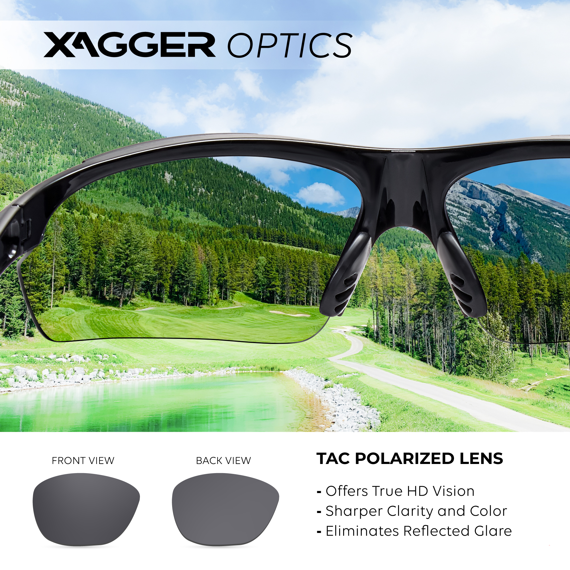 Xagger Polarized Wrap-Around Sport Sunglasses photo 3