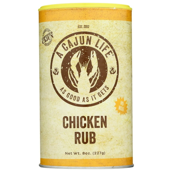 Pack of 6, A Cajun Life Chicken Rub, 8 oz