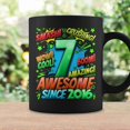 7Th Birthday Comic Style Awesome Since 2016 7 Year Old Boy Coffee Mugs ...