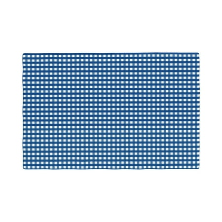 

Placemats Set of 4 / 6 Blue Gingham Placemats for Dining Table Indoor/Outdoors Heat Resistant Washable Placemats 18 x 12