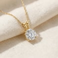thumbnail image 3 of Pompeii .75ct Round Cut Diamond Solitaire Pendant Necklace in 14k White or Yellow Gold, 3 of 4