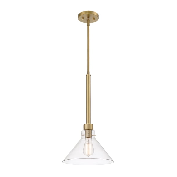 Designers Fountain Willow Creek 12 inch 1-Light Brushed Gold Contemporary Pendant Light, D204M-12P-BG