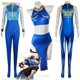 thumbnail image 3 of Vestido de Cosplay Chunli Chun Li, traje de juego de rol SF 6, traje Qipao azul, conjunto completo, traje de Kungfu, vestido de fantasía de Halloween, traje de fiesta, 3 of 5