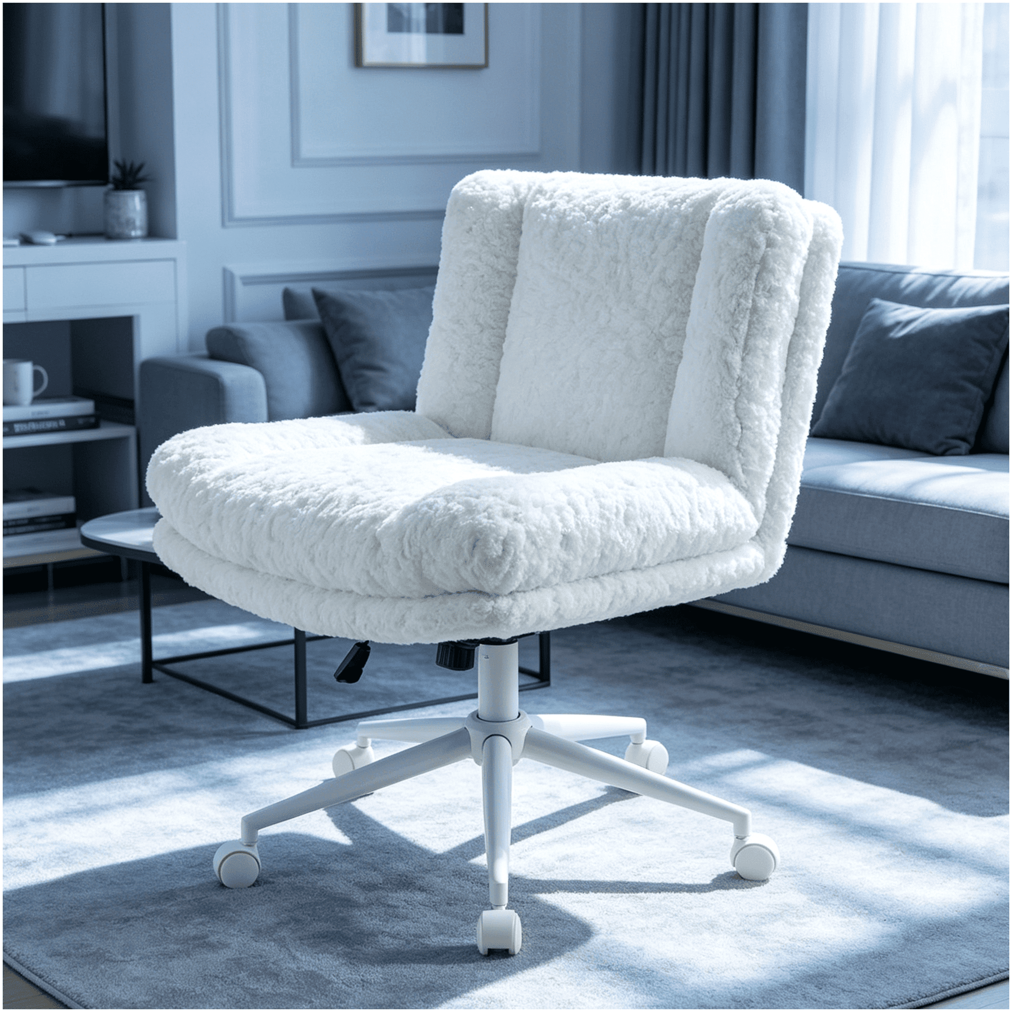 plush faux fur office chair product