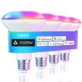 thumbnail image 2 of Matter BR30 Smart Light Bulbs, RGBTW LED Color Changing Light Bulbs Bundle Matter Smart Plug, Work with Apple Home, Siri, Alexa, Google Home, SmartThings$$Tools & Hardware Other, 2 of 8