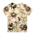 thumbnail image 4 of AUNVITO Kids Casual T-Shirt Bee Print Round Neck Short Sleeve Summer Top Boys & Girls Youth, 4 of 5