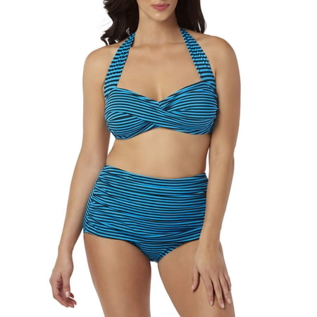 Simply Slim Women's Two-Piece Sheath Swimsuit Set (Best Stores For Swimwear)