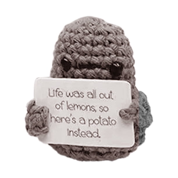 Muñeco de Peluche de Patata Juguete de Peluche de Tejer Muñeco de Juguete de Almohada de Peluche Lindo Muñeco de Patata de Energía Positiva de Tejer Decoración de Regalo ANGGREK Otros