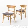 thumbnail image 2 of Noble House Lydia Mid-Century Modern 5 Piece Dining Set, Dark Gray and Natural Oak, 2 of 3