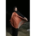 thumbnail image 5 of Orange Woollen Scarves for Women with Simple Chic Floral Prints Accessory for Fall/Winter, 5 of 5