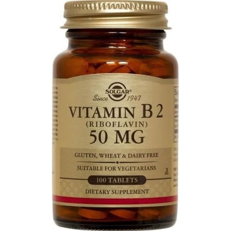 Solgar Vitamin B2 Riboflavin 50 mg - 100 Tablets