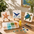 thumbnail image 7 of Kiddiway DIY Sea Glass Art Kit – Beach Glass Mosaic Set with Colorful Tiles for Crafts, Complete Sea Glass for Crafts, Creative Glass Art Project, Fun Arts and Crafts for Adults & Kids,A, 7 of 7