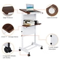 thumbnail image 3 of Zimtown Adjustable Height Lectern Podium Mobile Presentation Station, 3 of 11