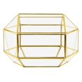 thumbnail image 2 of Koyal Wholesale Geometric Glass Wedding Card Box, Gold Wedding Reception Drop Box, Terrarium Glass Planter, 2 of 4
