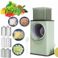 thumbnail image 1 of Muyoka Rallador de queso giratorio ALIMARO, cortador de verduras manual con mango, triturador de alimentos afilados, utensilios de cocina con 6 cuchillas intercambiables y 1 cepillo de limpieza para f Muyoka Hogar, 1 of 7