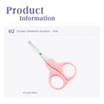 thumbnail image 3 of Baby Round Tip Safety Manicure Nail Scissors Stainless Steel Shower Gift for Infant Newborns Babies Toddlers, 3 of 4