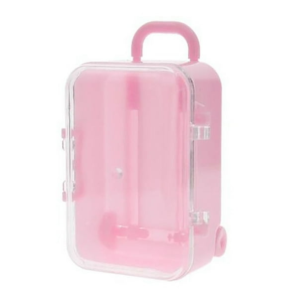 Pink mini roller travel suitcase candy box personality creative wedding candy box luggage