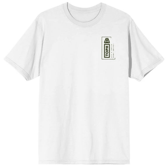 Avatar The Last Airbender Toph Mountains Green and yellow frame on White Short Sleeve Adult T-Shirt-XL