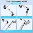 thumbnail image 4 of PHANCIR Magnetic Handheld Showerhead with 10 Spray Modes, 5" Large Anti-Clog Shower Head, Hard Water Softener Filter, 59" Hose & High Pressure for Bathroom, 4 of 9