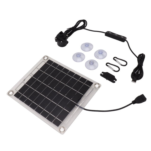 Solar Water Pump Kit, Environmental Protection Stable Energy Supply Submersible Solar Water Pump Safe Monocrystalline Silicon Panel With Switch For Bird Bath