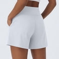 thumbnail image 7 of Miluxas Women's High Waisted Pleated Shorts Lightweight Flowy Casual Wide Leg Shorts with Pockets Comfy Summer Shorts for Yoga Workout White, 7 of 7