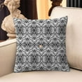 Black and White Linen Decorative Throw Pillow Covers Lace Pattern with